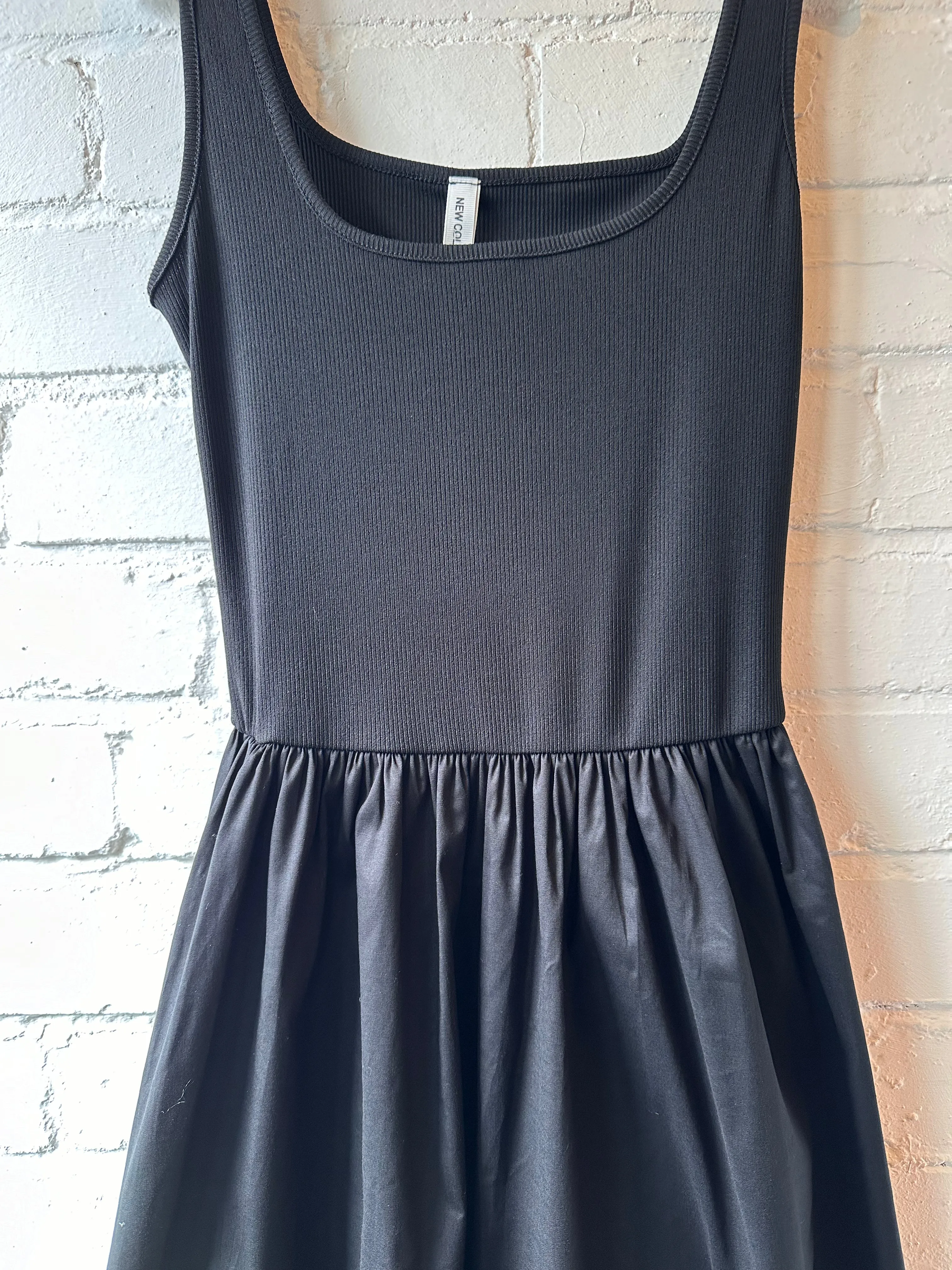 Stone Broderie Anglaise Vest Pocket Dress