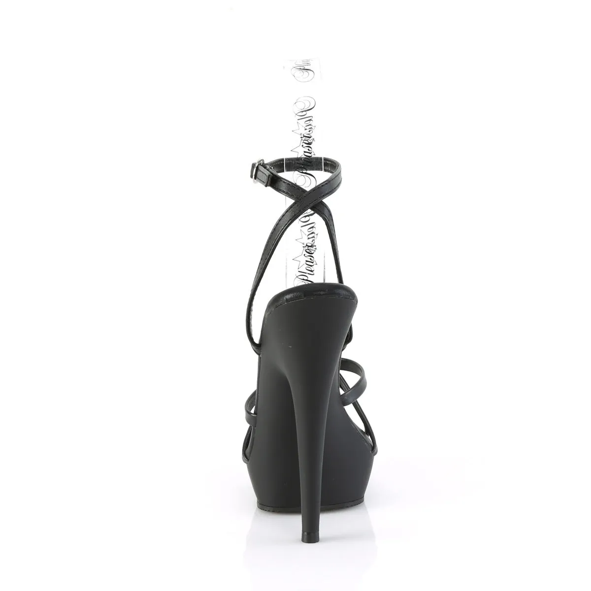 SULTRY-638  Black Faux Leather/Black Matte