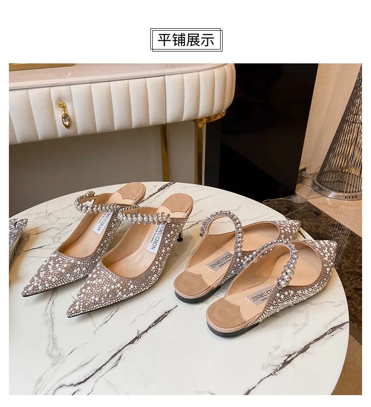 summer bag drag wear pearl flat shoes