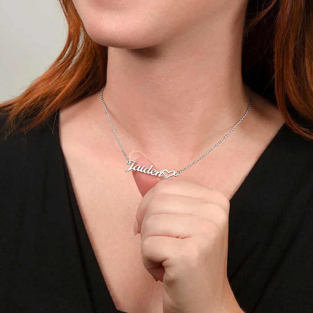 Thank You Mom Necklace, Custom Name Necklace for Mom, Mom Gift from Daughter, Mom Birthday Gift from Son
