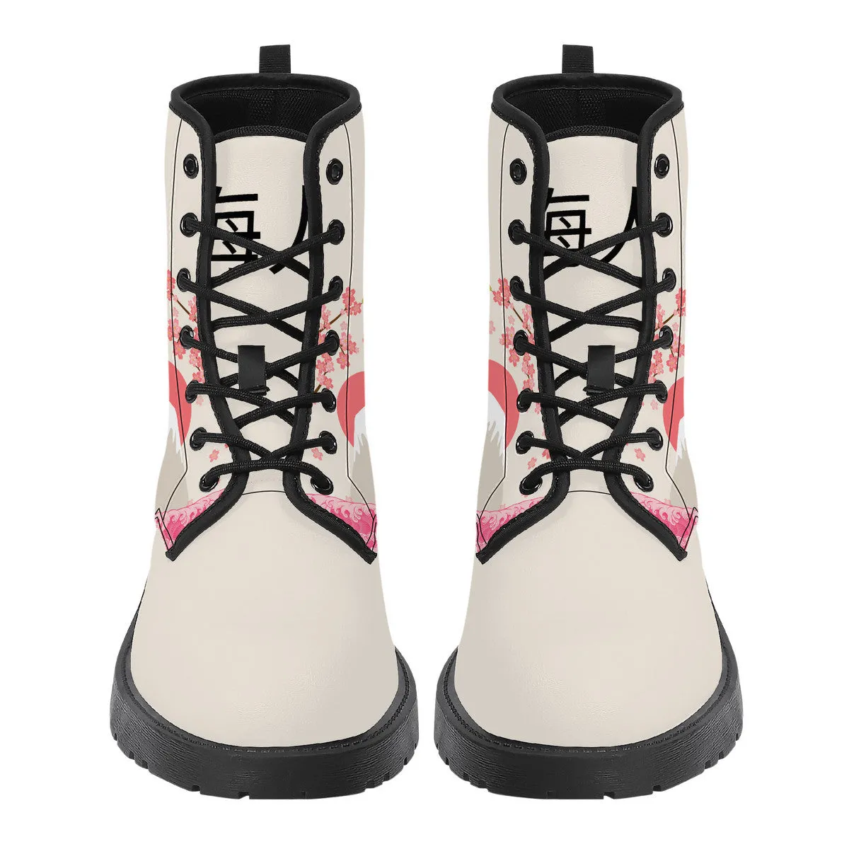 The Pink Great Wave Vegan Leather Boots