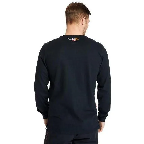 Timberland Pro Men's Flame Resistant Long Sleeve Work Henley - Black - TB0A23P4001