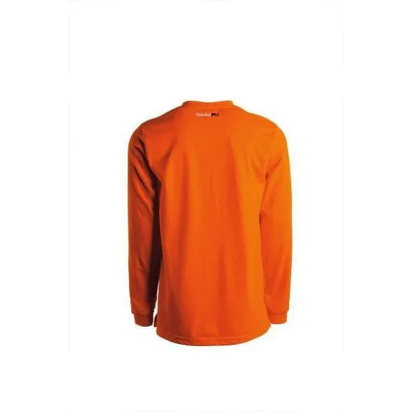 Timberland Pro Men's FR Cotton Core LS W/ Logo Work T-Shirt - Orange - TB0A1V8DY86