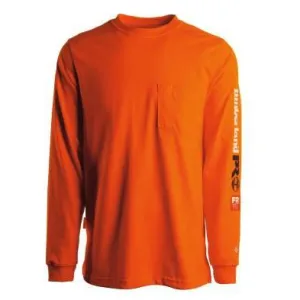 Timberland Pro Men's FR Cotton Core LS W/ Logo Work T-Shirt - Orange - TB0A1V8DY86