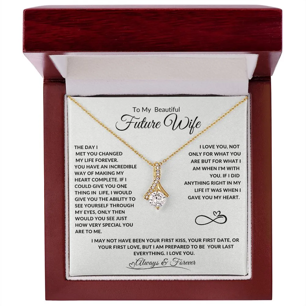 To My Beautiful Future Wife The Day I Met You Changed Ribbon