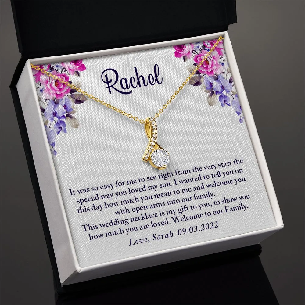 To My Daughter-In-Law Gift On Wedding Day, Future Daughter In Law Rehearsal Dinner Gift For Bride From Mother In Law
