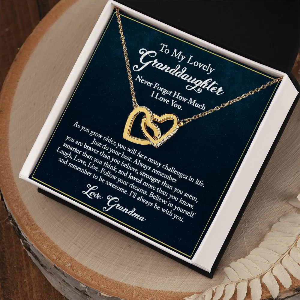 To My Lovely Granddaughter Necklace, Granddaughter Gift from Grandma, Gift from Grandpa, Granddaughter Christmas Gifts, Birthday, Graduation