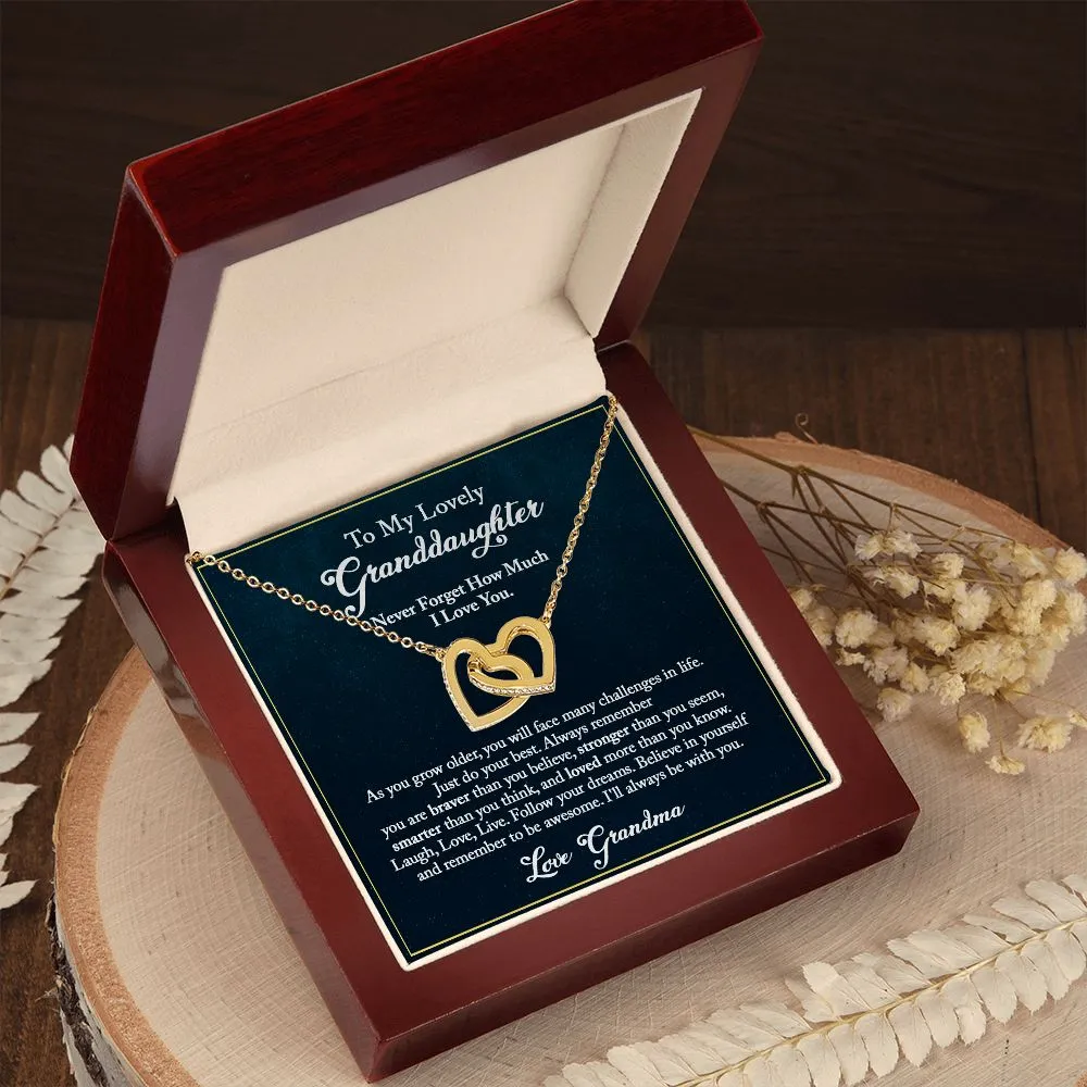 To My Lovely Granddaughter Necklace, Granddaughter Gift from Grandma, Gift from Grandpa, Granddaughter Christmas Gifts, Birthday, Graduation