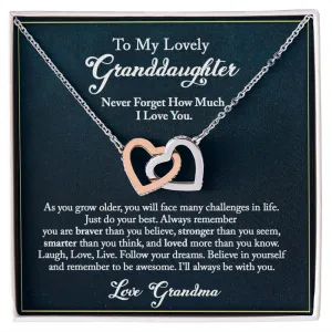 To My Lovely Granddaughter Necklace, Granddaughter Gift from Grandma, Gift from Grandpa, Granddaughter Christmas Gifts, Birthday, Graduation