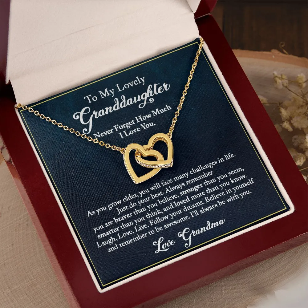 To My Lovely Granddaughter Necklace, Granddaughter Gift from Grandma, Gift from Grandpa, Granddaughter Christmas Gifts, Birthday, Graduation