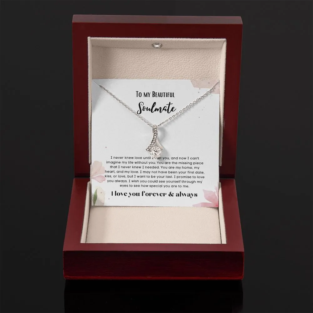 To my soulmate alluring beauty necklace gift for birthdays and special occasion