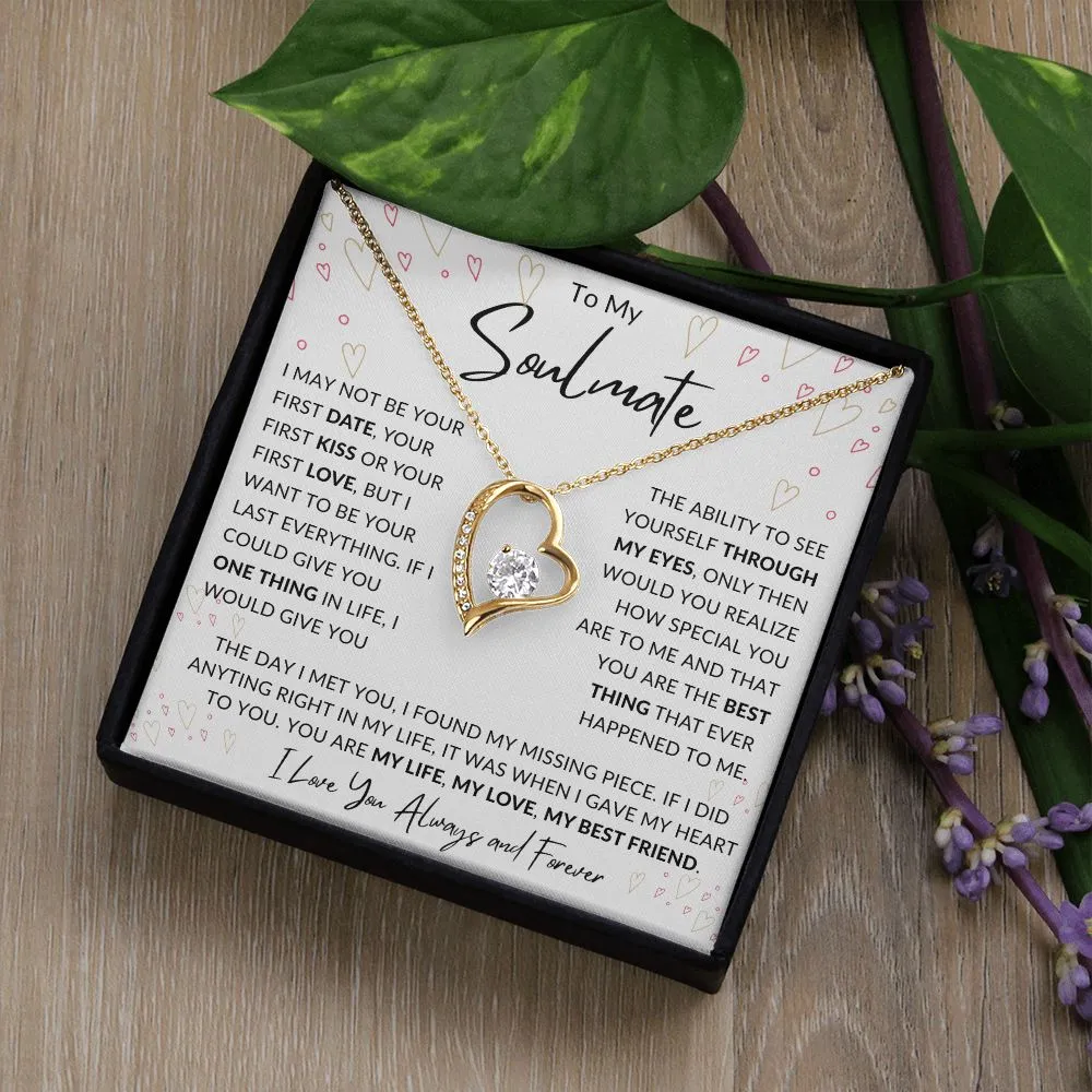 To My Soulmate Forever Love Valentines Birthday Anniversary Christmas Gift