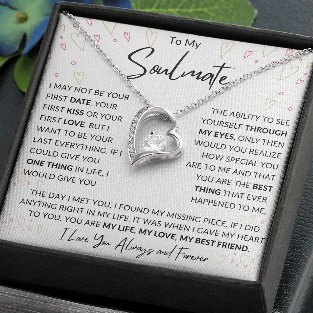 To My Soulmate Forever Love Valentines Birthday Anniversary Christmas Gift