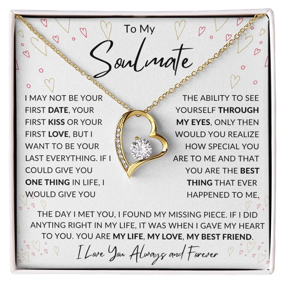 To My Soulmate Forever Love Valentines Birthday Anniversary Christmas Gift