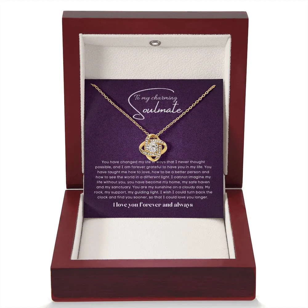 To my soulmate necklace gift for anniversary or Valentine's ay