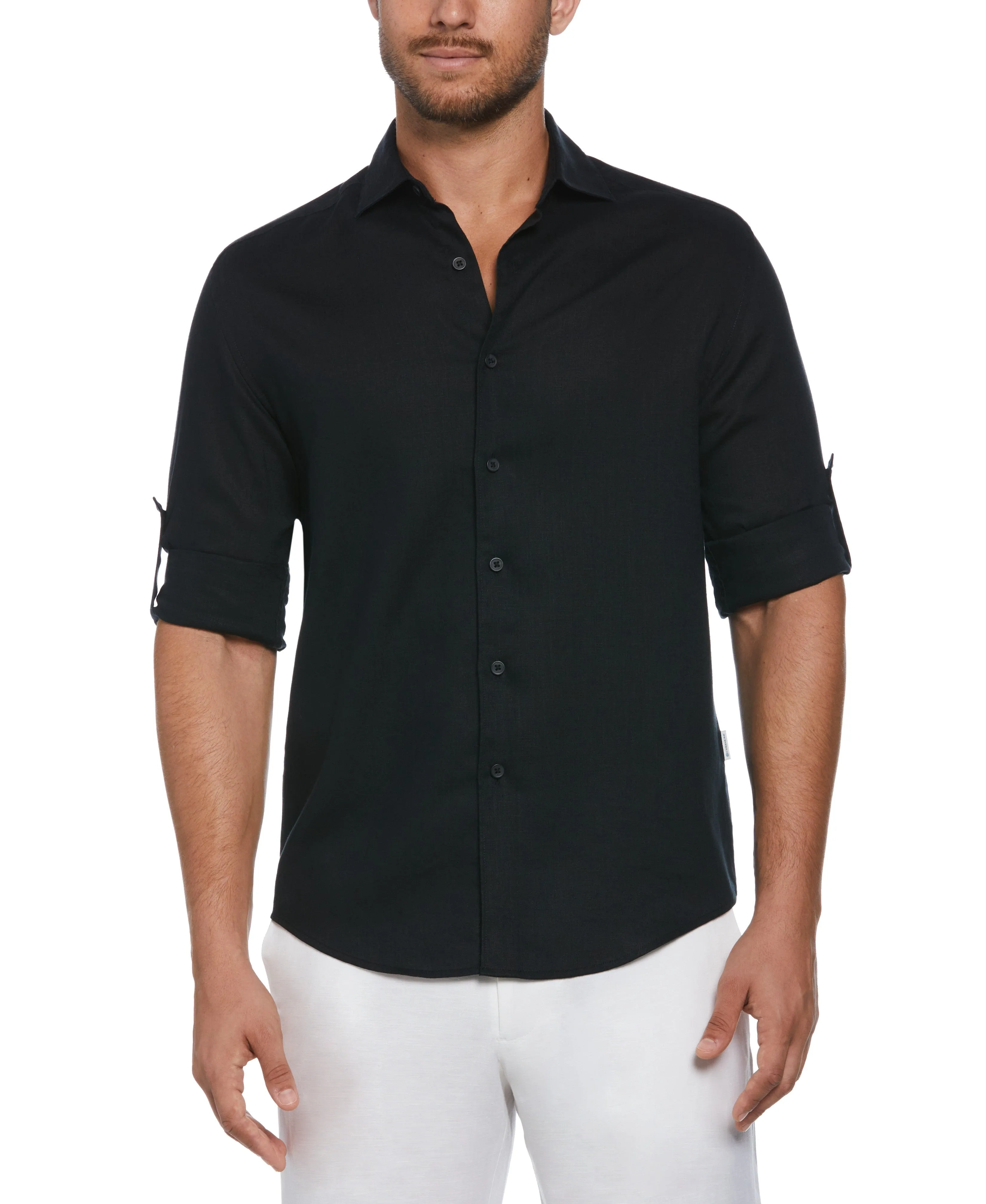 Travelselect™ Linen-Blend Rolled Sleeve Shirt