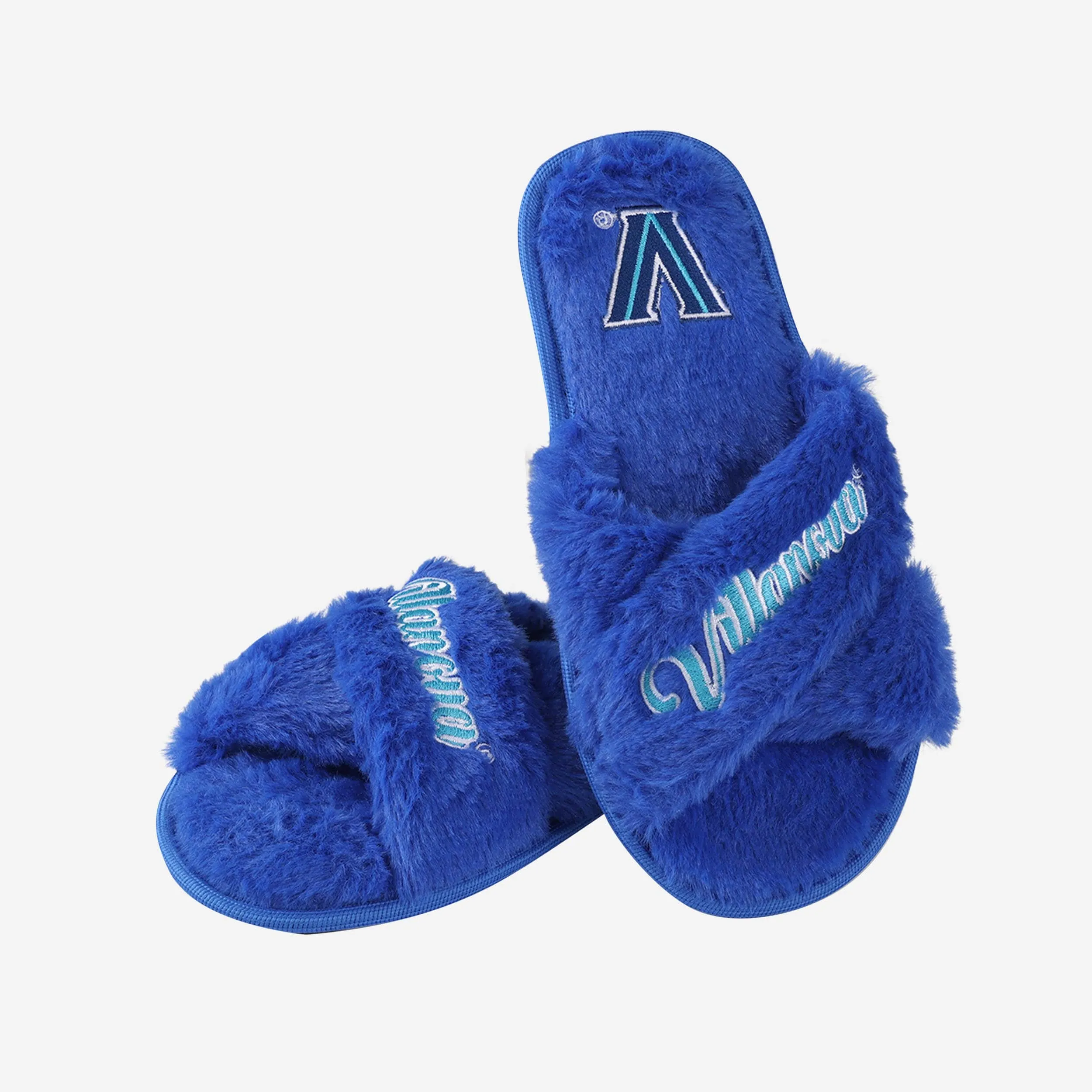 Villanova Wildcats Womens Script Wordmark Fur Cross Slide