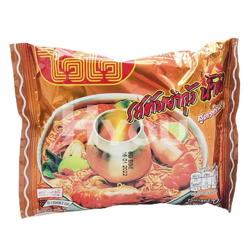 Wai Wai Creamy Tom Yum Shrimp Soup Flavour Noodles 60g ~ 维维 方便面 酸辣小虾味 60g