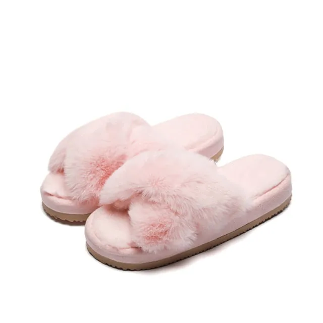 Warm Fluffy Slippers for Women