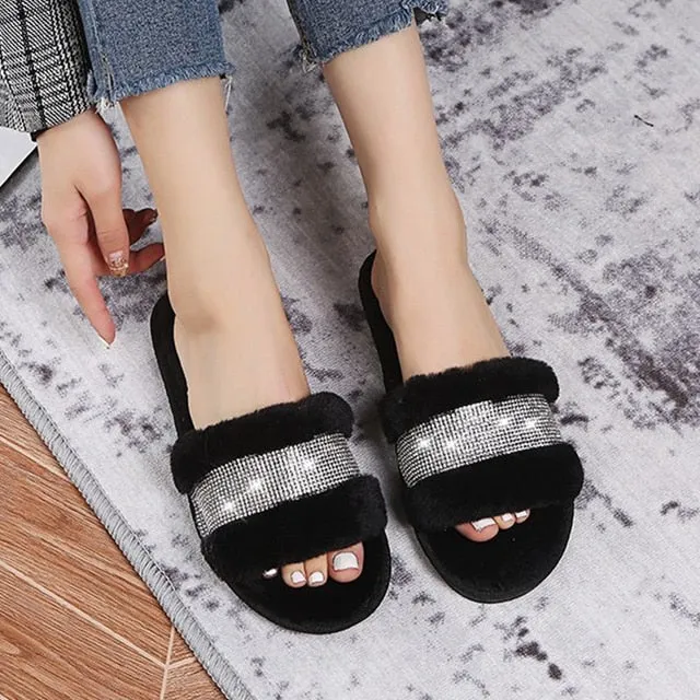 Warm Fluffy Slippers for Women