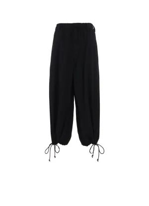 WASHER WOOL GABARDINE HAKAMA BALLOON PANTS