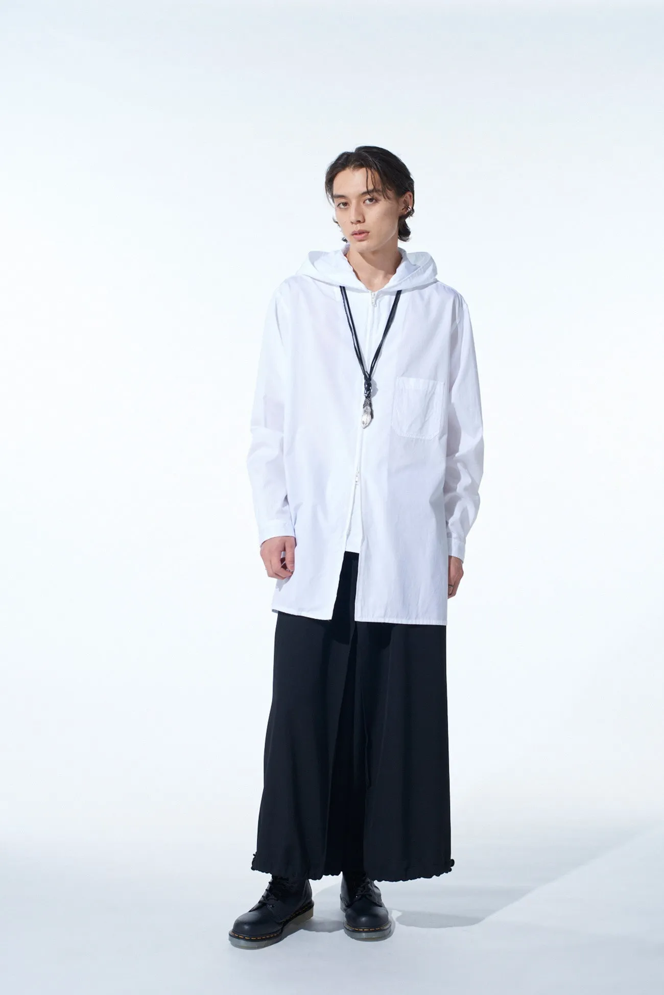 WASHER WOOL GABARDINE HAKAMA BALLOON PANTS