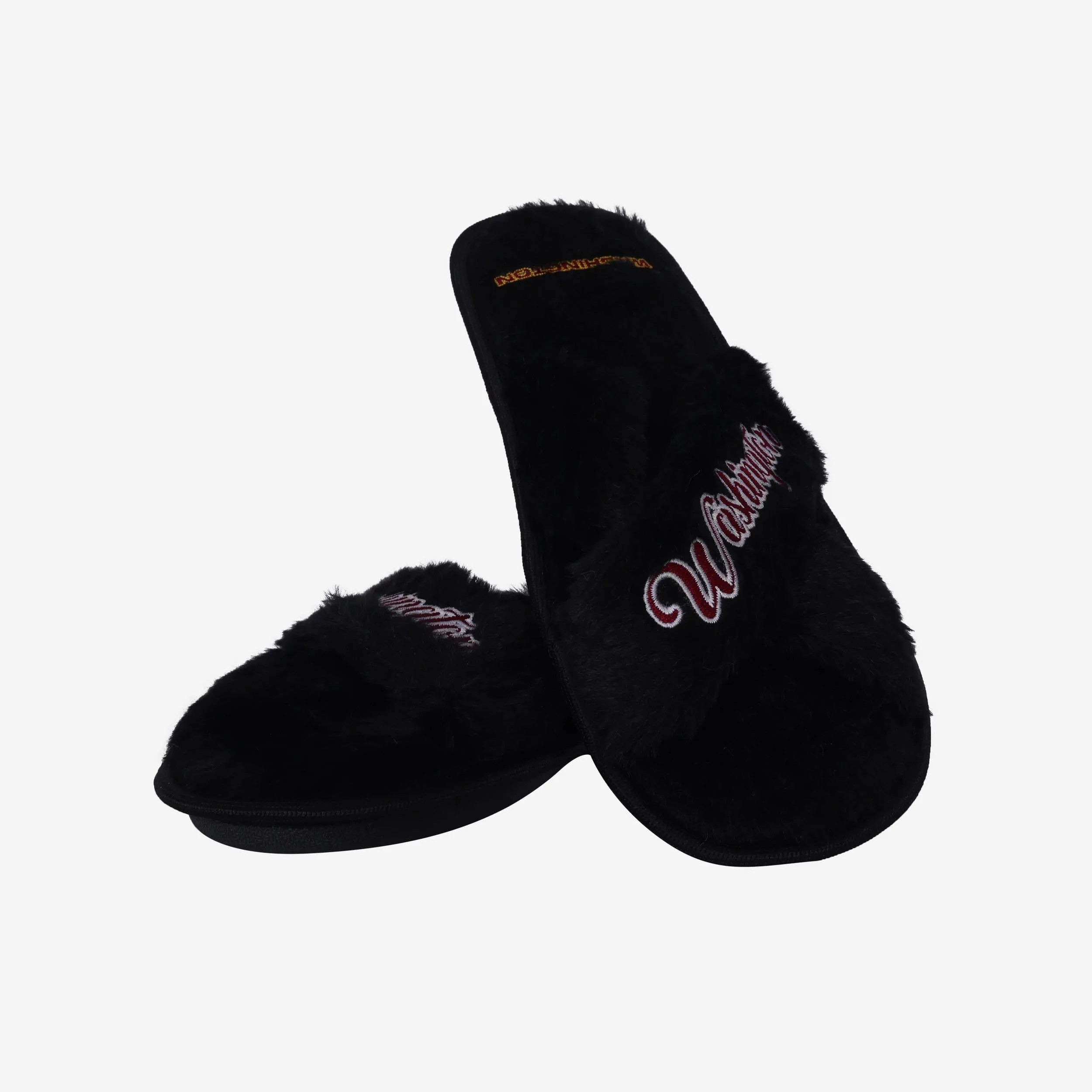 Washington Commanders Womens Script Wordmark Fur Cross Slide