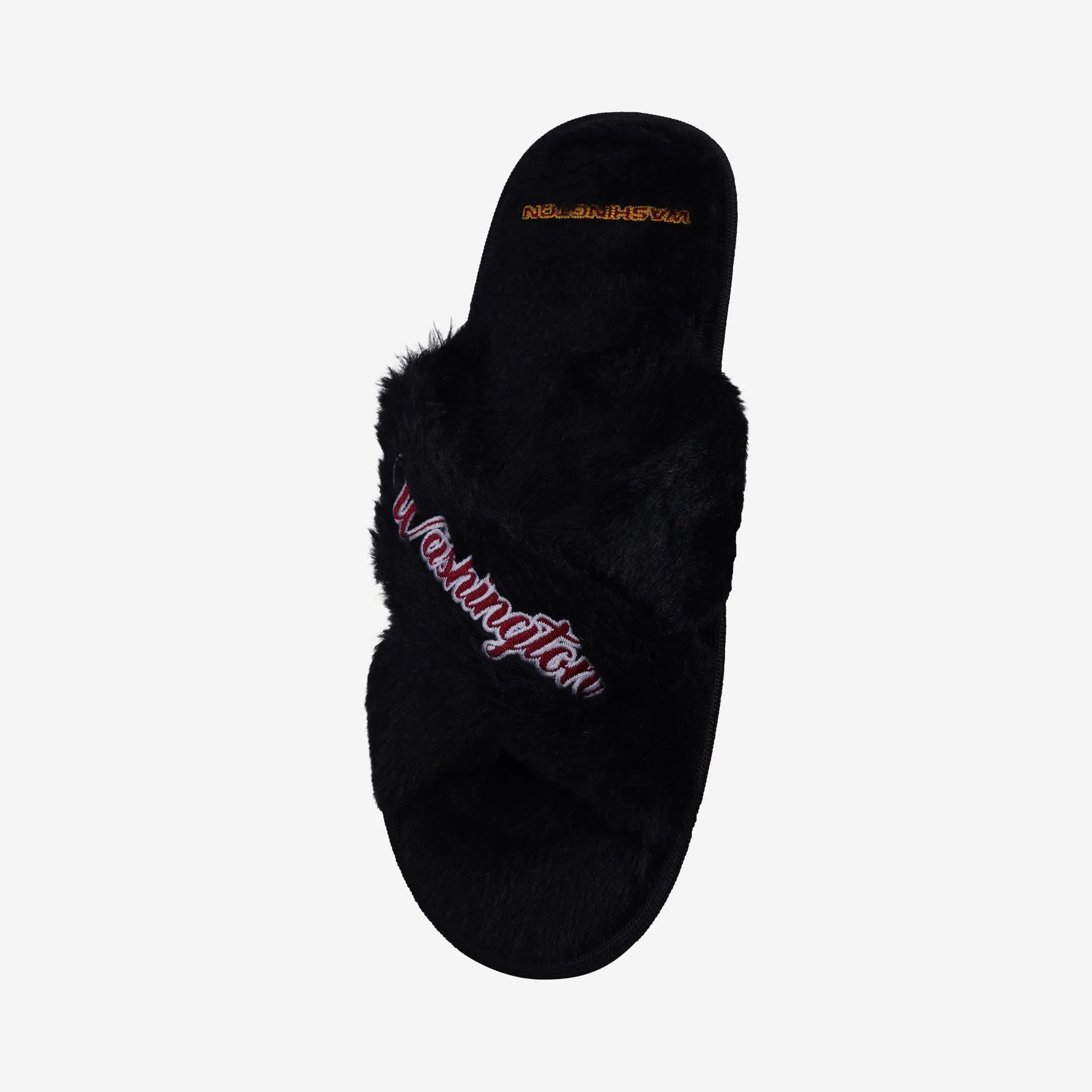 Washington Commanders Womens Script Wordmark Fur Cross Slide
