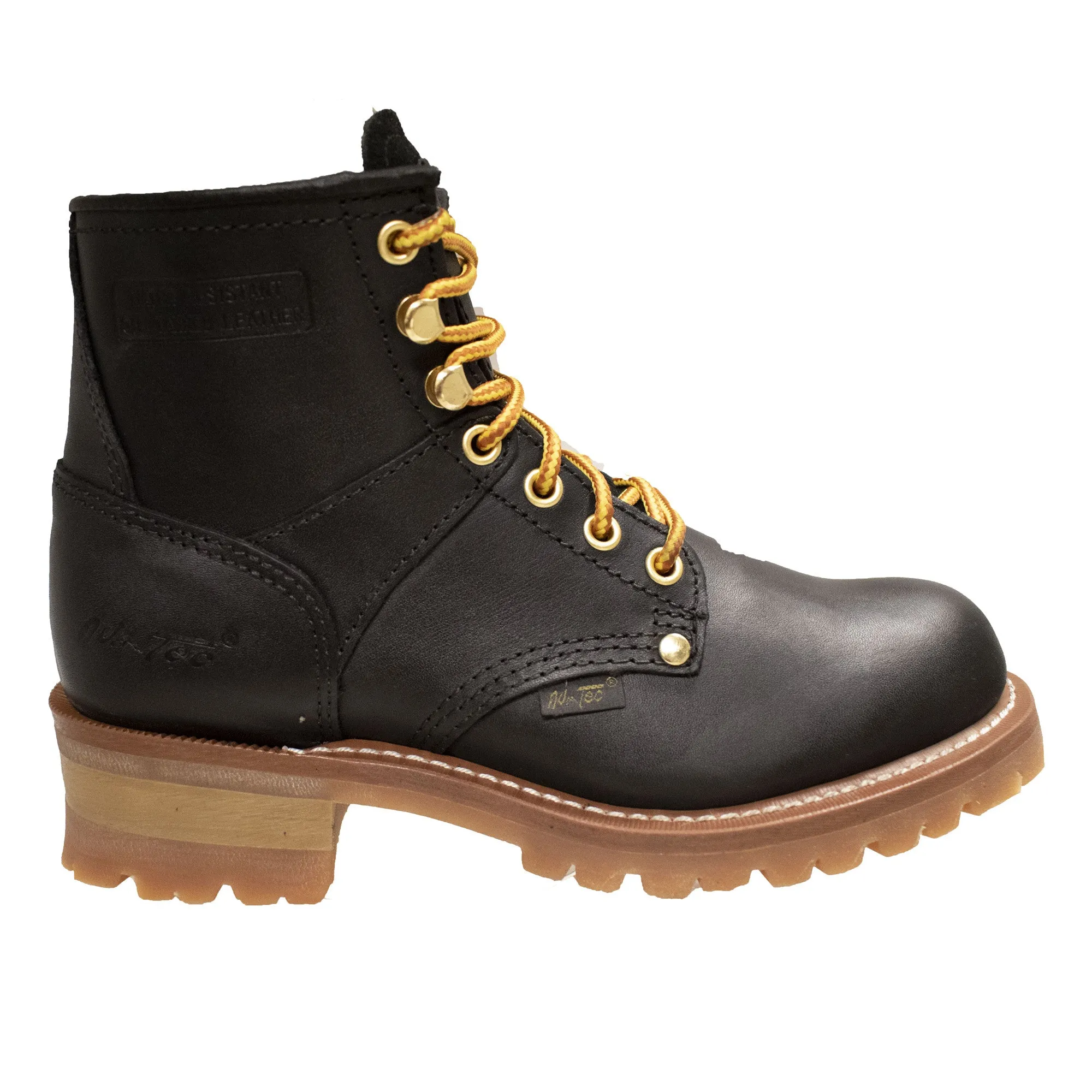 Women 6" Logger style, Black- 2439L