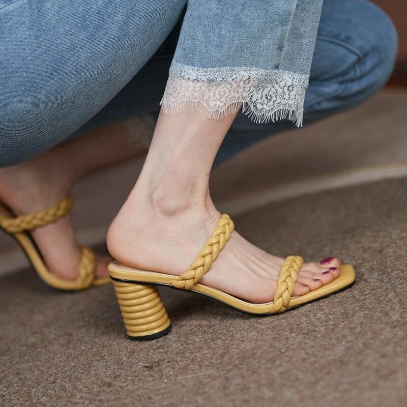 Women Shoes Woven One-strip