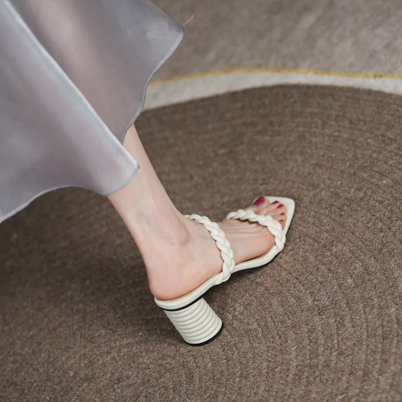 Women Shoes Woven One-strip