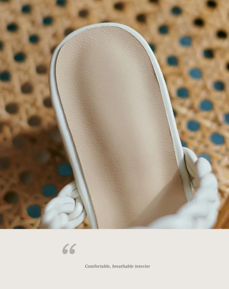 Women Shoes Woven One-strip