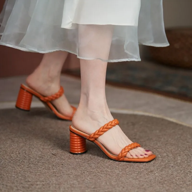 Women Shoes Woven One-strip