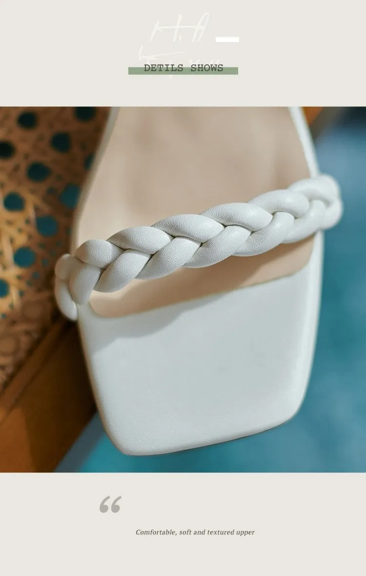 Women Shoes Woven One-strip