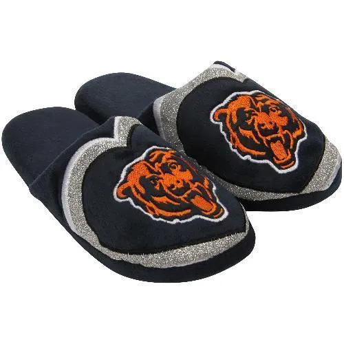 Women's Chicago Bears Love Glitter Slippers
