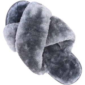 Women's Fuzzy Slippers（Grey）