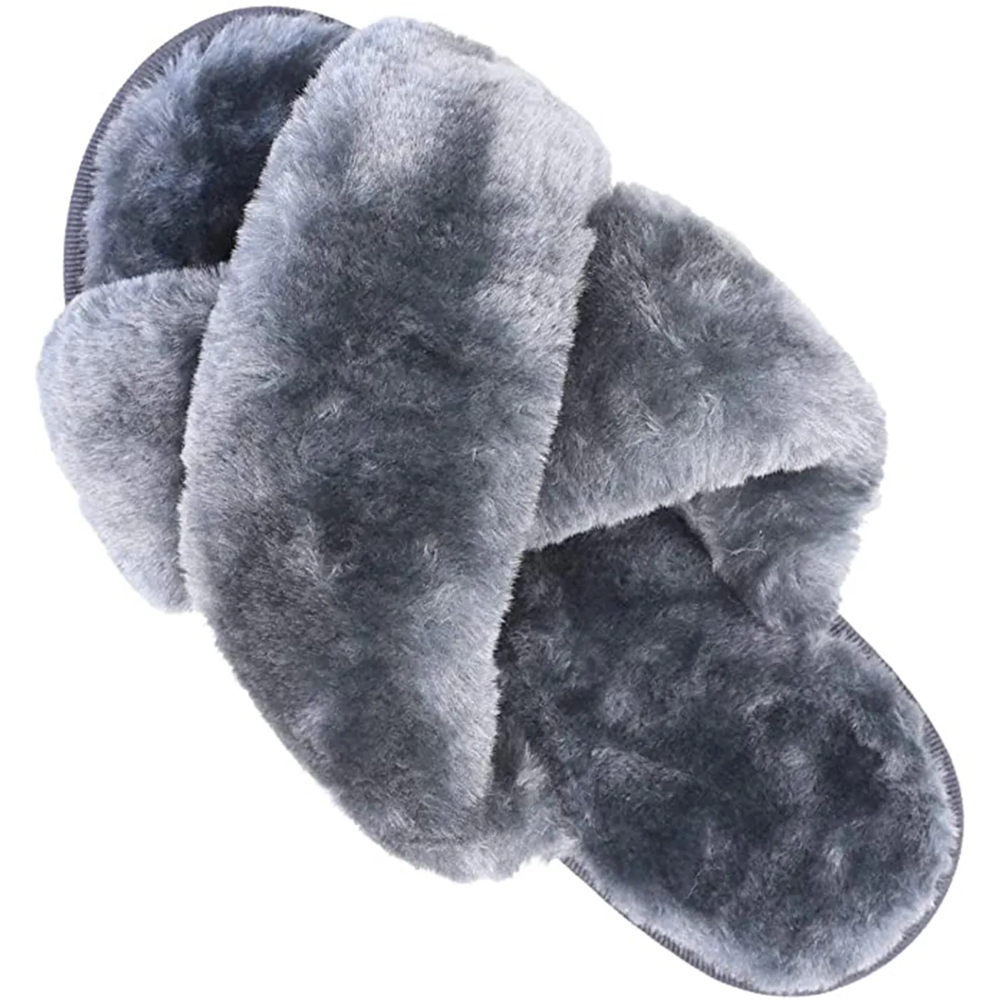 Women's Fuzzy Slippers（Grey）