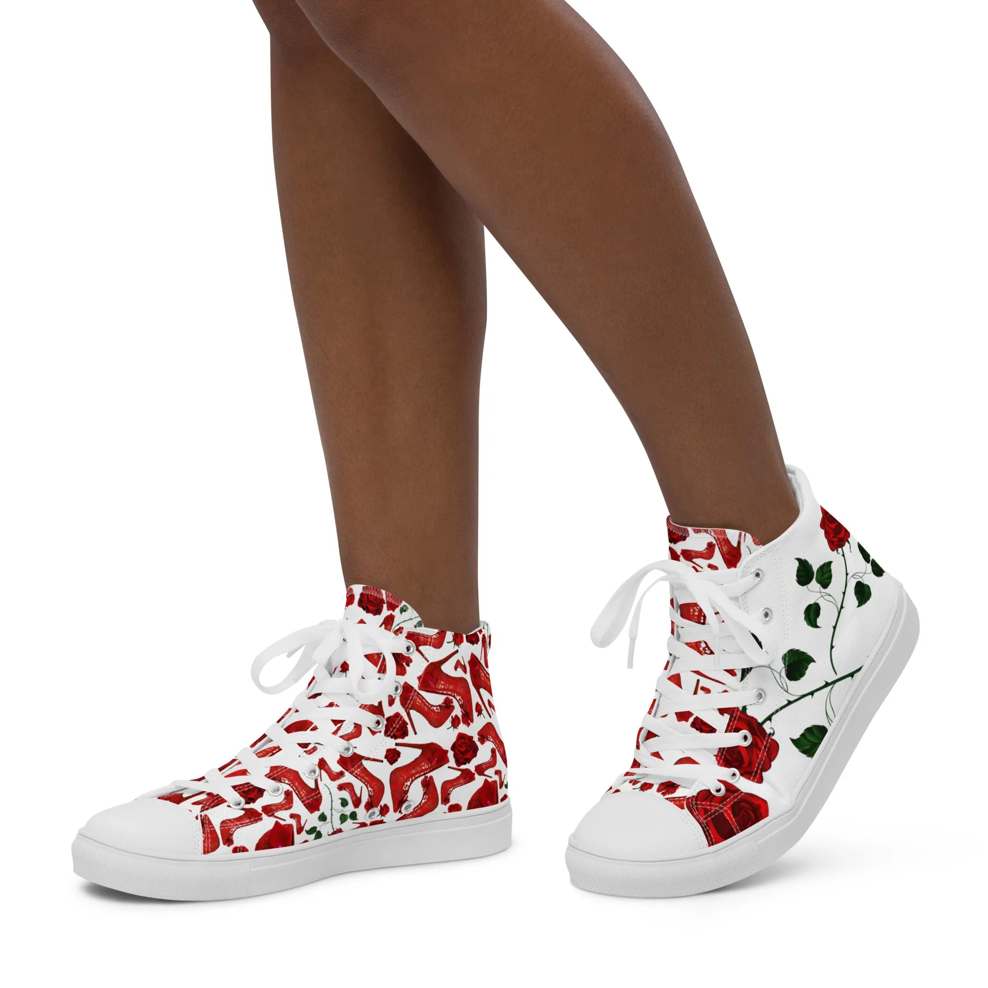 Women’s high top canvas shoes 'Love yourself'