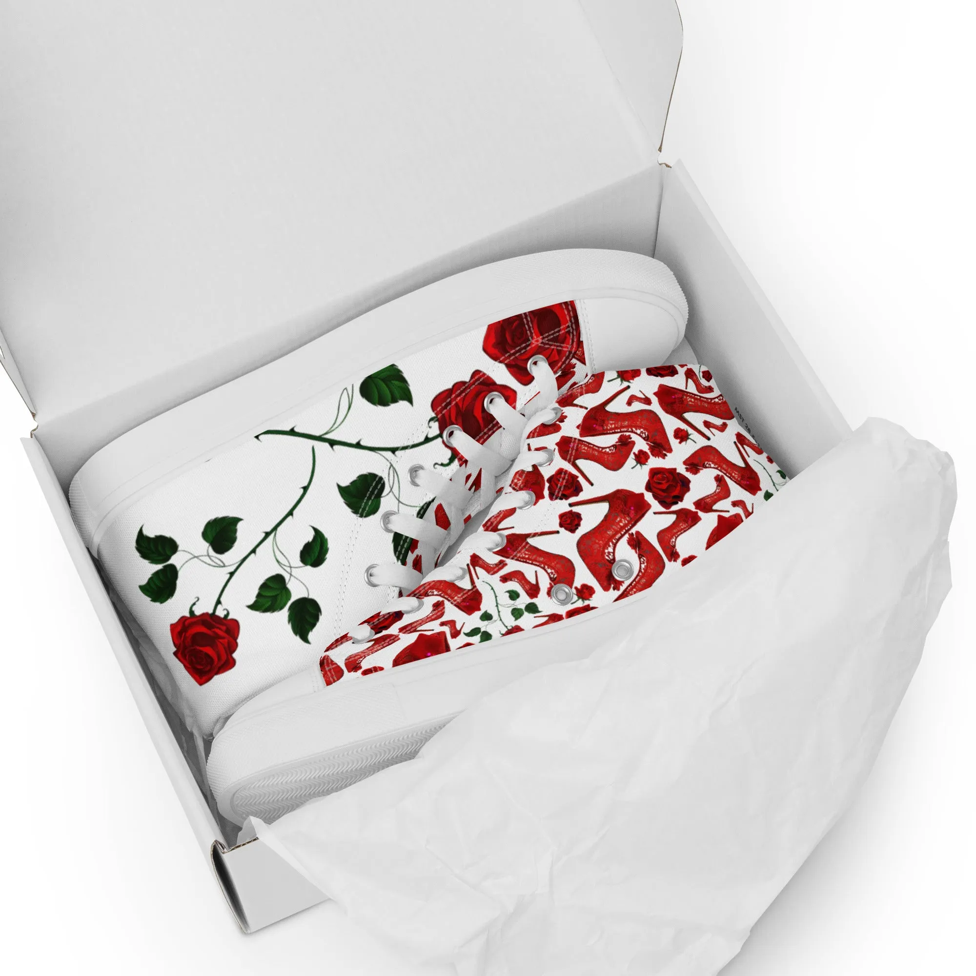 Women’s high top canvas shoes 'Love yourself'