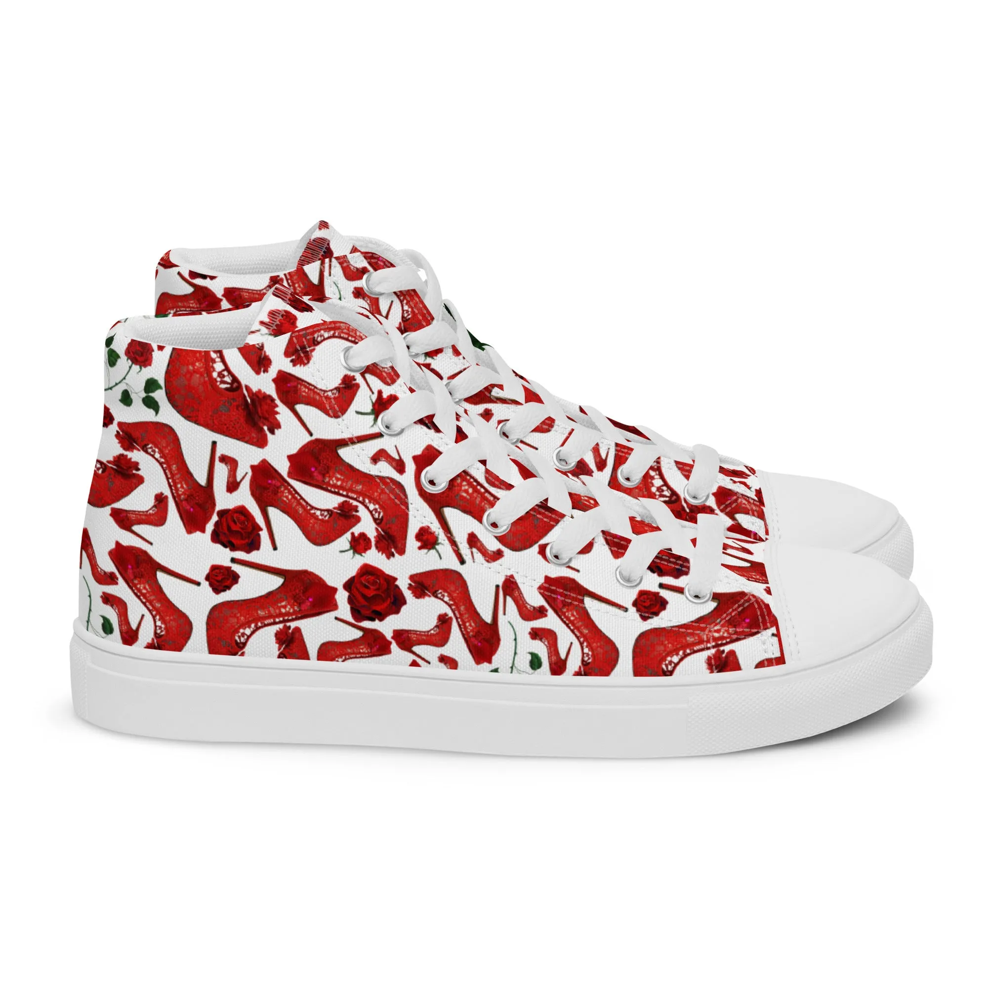 Women’s high top canvas shoes 'Love yourself'