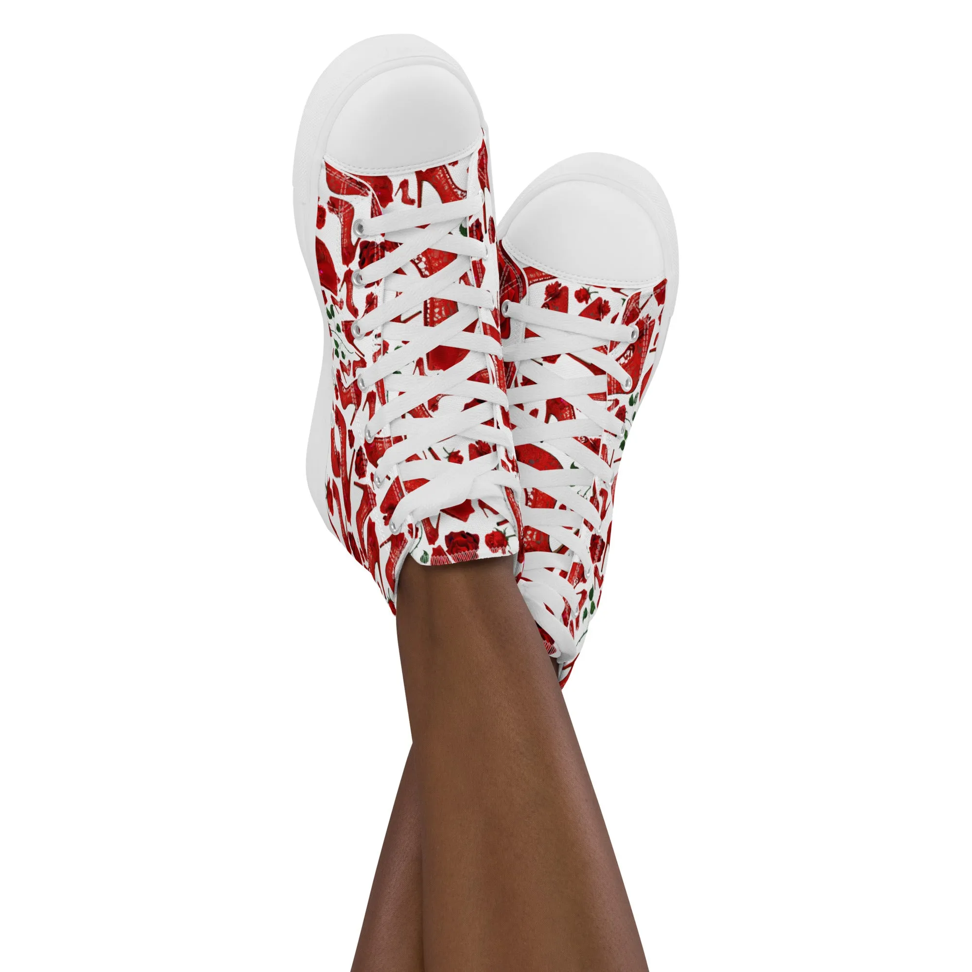 Women’s high top canvas shoes 'Love yourself'