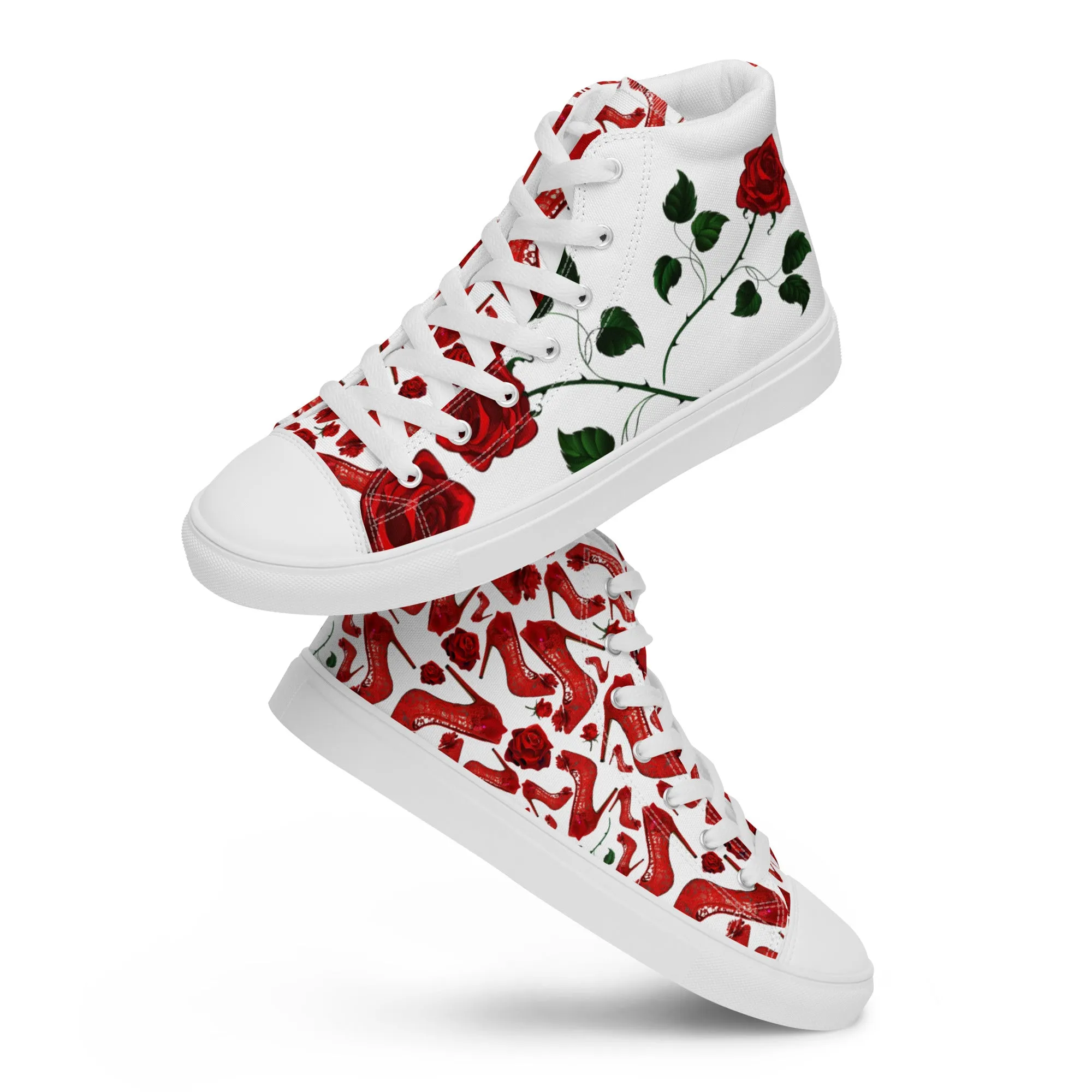 Women’s high top canvas shoes 'Love yourself'