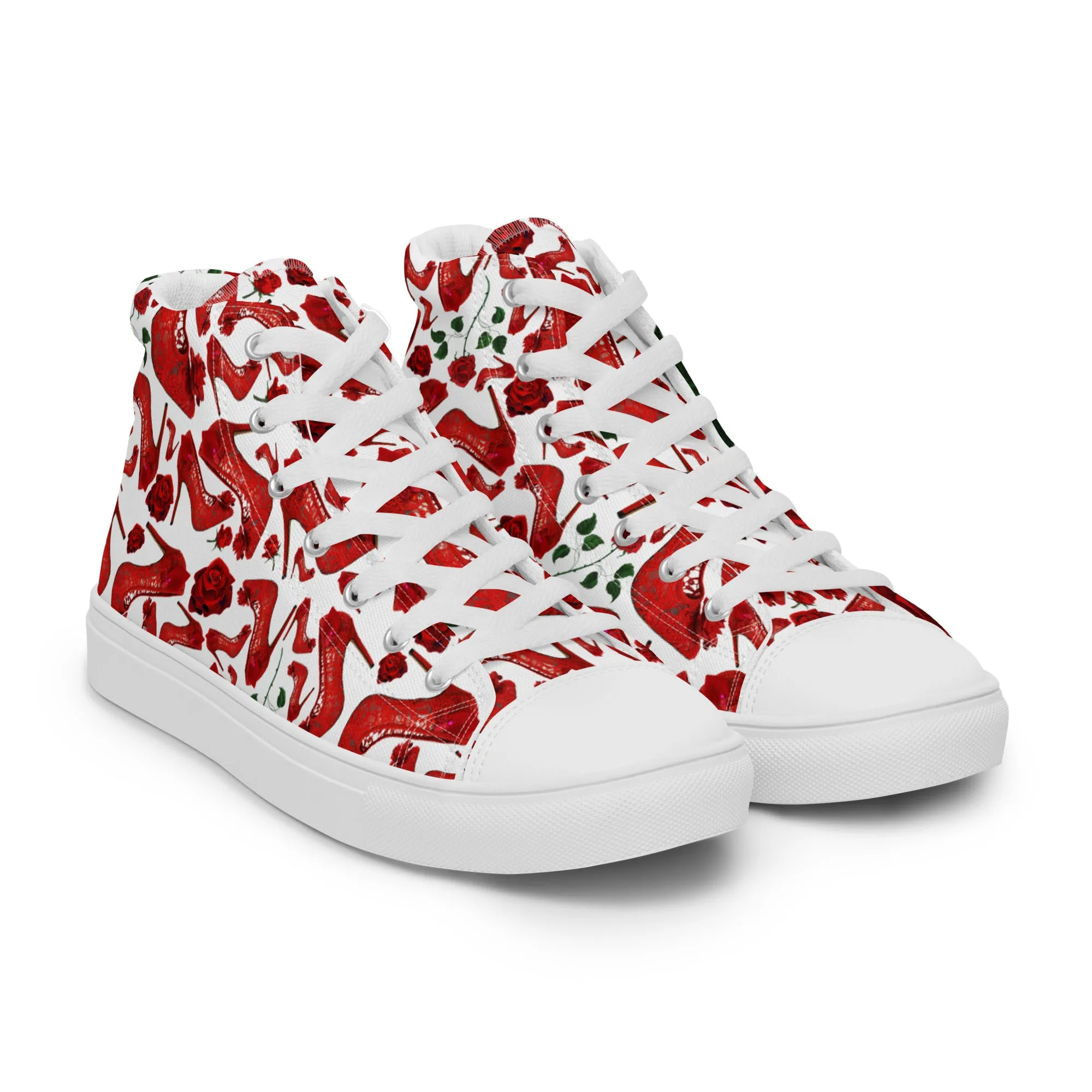 Women’s high top canvas shoes 'Love yourself'