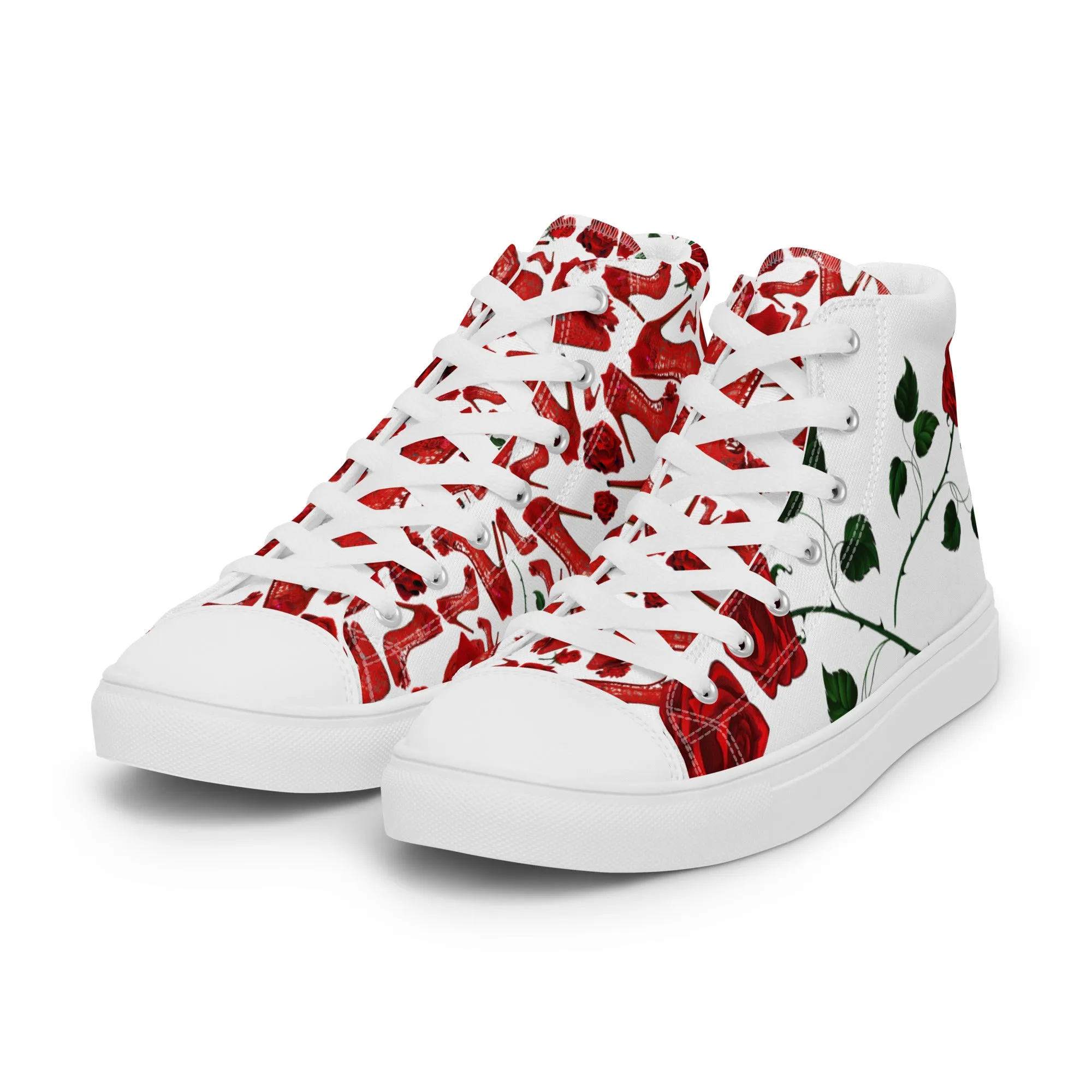 Women’s high top canvas shoes 'Love yourself'