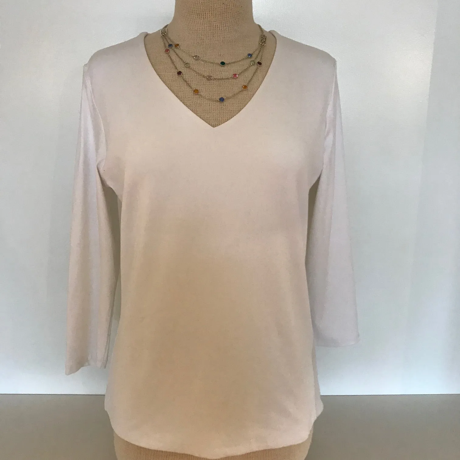 Women's Judy P | Smooth V-Neck Top | White