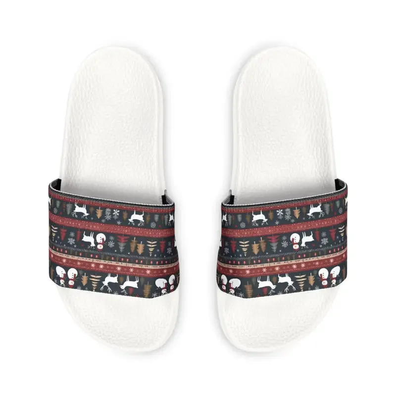 Youth Pu Slide Christmas Sandal for Festive Fun