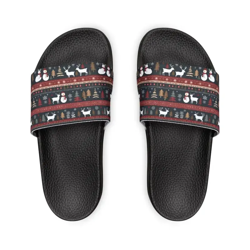 Youth Pu Slide Christmas Sandal for Festive Fun