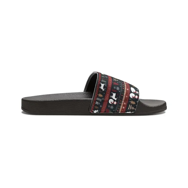 Youth Pu Slide Christmas Sandal for Festive Fun