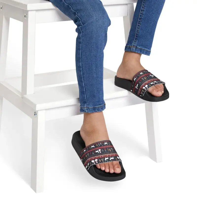 Youth Pu Slide Christmas Sandal for Festive Fun