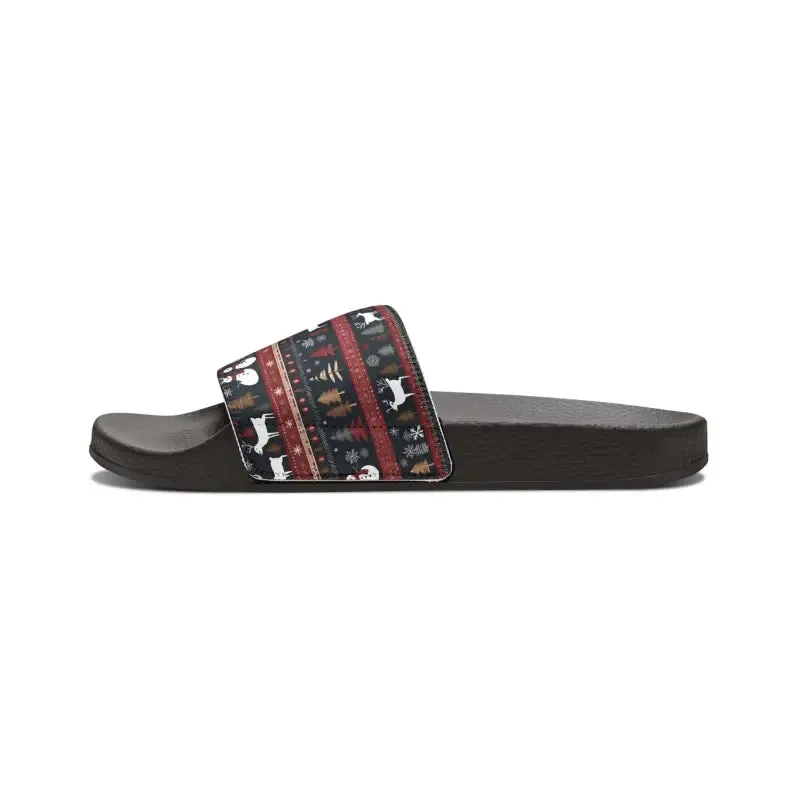 Youth Pu Slide Christmas Sandal for Festive Fun